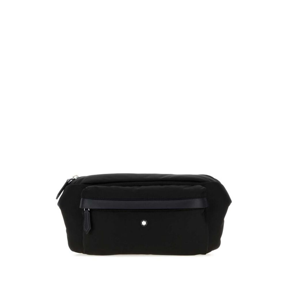 Montblanc Men Black Canvas Belt Bag